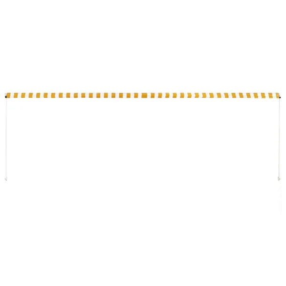 Copertină Retractabilă 400x150 cm Galben-Alb | Livrare Gratuită