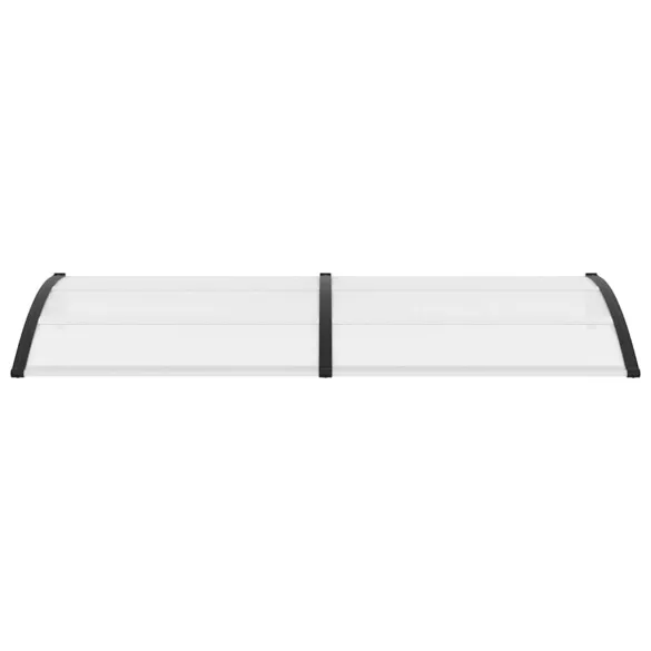 Copertină de ușă negru transparent 240x75 cm - Livrare gratuită