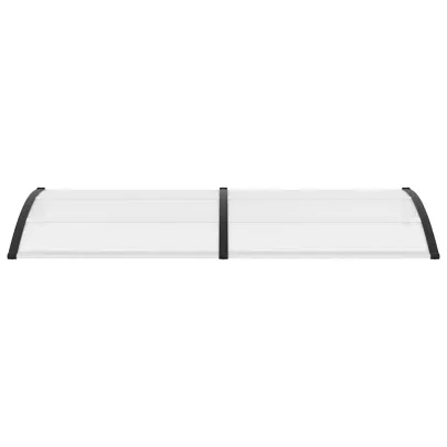 Copertină de ușă negru transparent 240x75 cm - Livrare gratuită