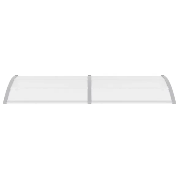 Copertină Ușă PC Gri-Transparent 240x75 cm | Livrare Gratuită