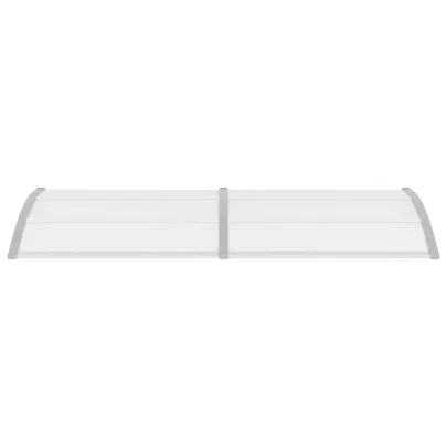 Copertină Ușă PC Gri-Transparent 240x75 cm | Livrare Gratuită