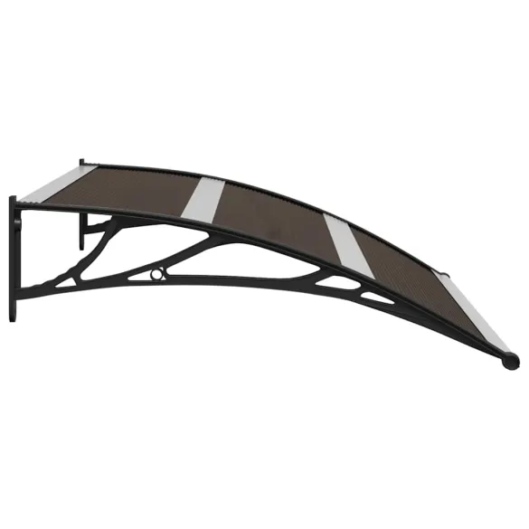 Copertină Ușă Policarbonat 120x75 cm Negru | Livrare Gratuită