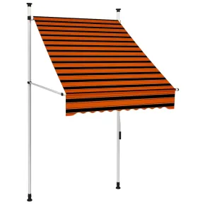 Copertină Retractabilă Manuală 100cm - Portocaliu/Maro
