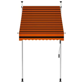 Copertină Retractabilă Manuală 100cm - Portocaliu/Maro 2
