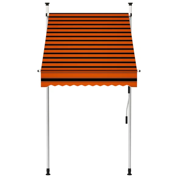 Copertină Retractabilă Manuală 100cm - Portocaliu/Maro