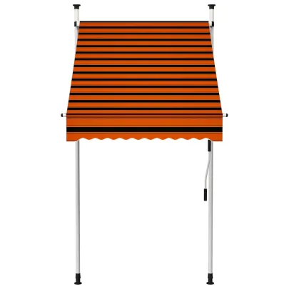 Copertină Retractabilă Manuală 100cm - Portocaliu/Maro