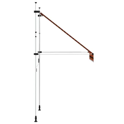 Copertină Retractabilă Manuală - Portocaliu/Maro - 150 cm