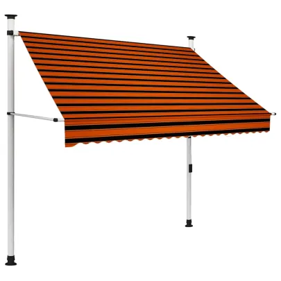 Copertină Retractabilă Manuală 200cm - Portocaliu/Maro