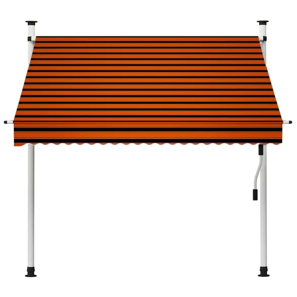 Copertină Retractabilă Manuală 200cm - Portocaliu/Maro