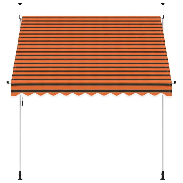 Copertină retractabilă manual 250 cm - Portocaliu/Maro