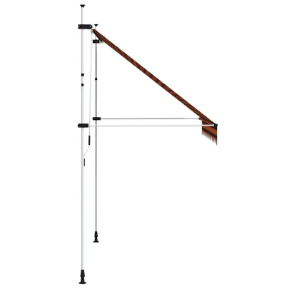 Copertină retractabilă manual 250 cm - Portocaliu/Maro