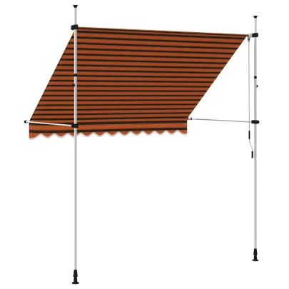Copertină retractabilă manual 250 cm - Portocaliu/Maro