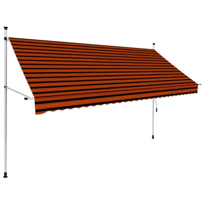 Copertină Retractabilă Manual - 300 cm - Portocaliu-Maró