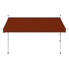 Copertină Retractabilă Manual - 300 cm - Portocaliu-Maró 2