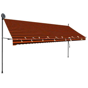 Copertină retractabilă manual cu LED - 400 cm - Portocaliu 2