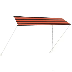Copertină Retractabilă 350x150 cm - Portocaliu/Maro | Livrare Gratuită 2