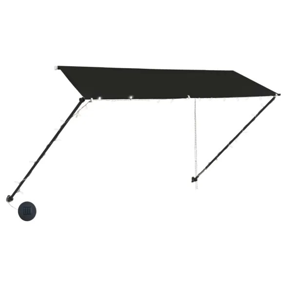 Copertină retractabilă cu LED - Antracit 300x150 cm