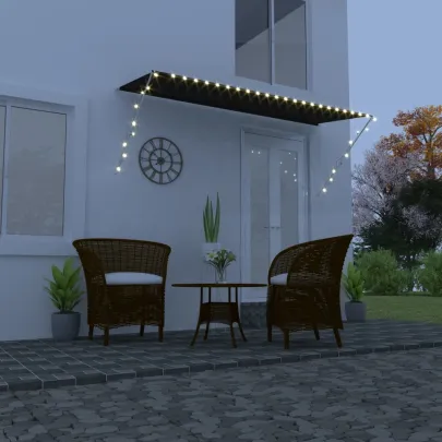 Copertină Retractabilă cu LED - Antracit 350x150 cm