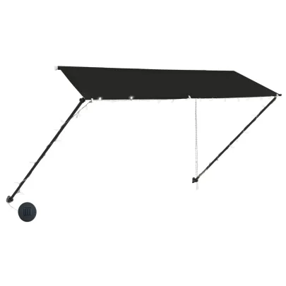 Copertină Retractabilă cu LED - Antracit 350x150 cm