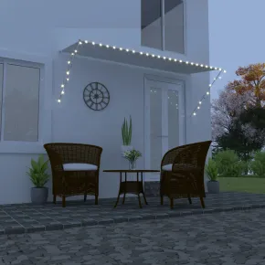 Copertină retractabilă cu LED - Crem 300x150 cm | Livrare Gratuită