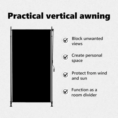 Jaluzea rulou exterior antracit - 120x270 cm | Livrare gratuită