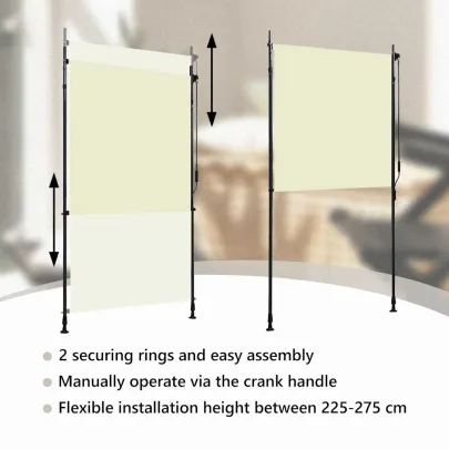Jaluzea rulou exterior crem 120x270 cm - Livrare gratuită