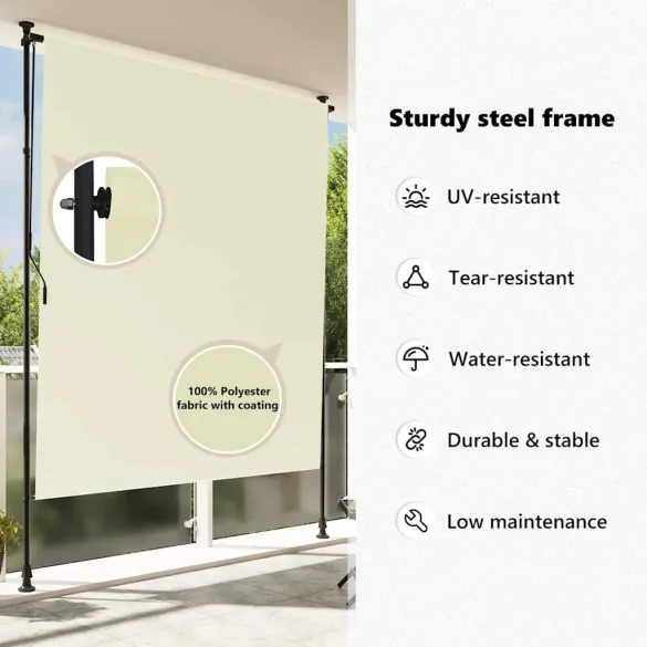 Jaluzea Rulou Exterior Crem | Ușor de Montat | Livrare Gratuită