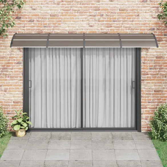 Copertină Ușă Policarbonat 350x100 cm Negru | Livrare Gratuită