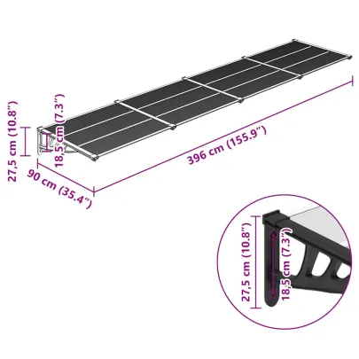 Copertină Ușă Polcarbonat - Protectie Intemperii | Comandă Acum