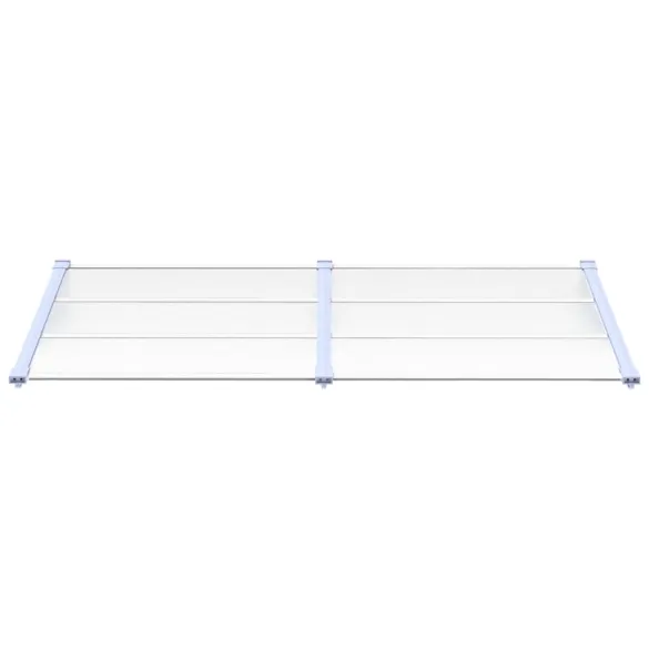 Copertină Ușă Policarbonat Gri Transparent 199x90 cm - Gratis