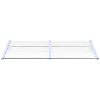 Copertină Ușă Policarbonat Gri Transparent 199x90 cm - Gratis
