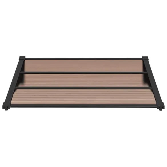 Copertină Ușă Policarbonat - Negru 122x90 cm | Livrare Gratuită