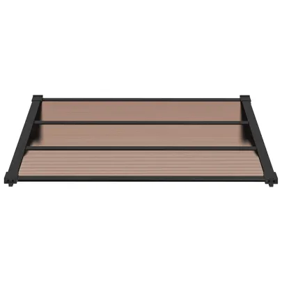 Copertină Ușă Policarbonat - Negru 122x90 cm | Livrare Gratuită