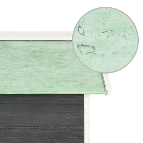 Garaj Masina Tuns Iarba Robot - Lemn Brad, Gri-Alb