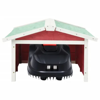 Garaj Mașină Tuns Iarbă Robot din Lemn Brad | Livrare Gratuită