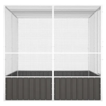 Colivie Păsări Antracit Oțel Galvanizat | Volieră Exterior