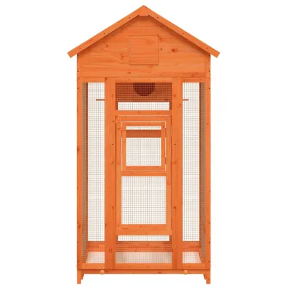 Colivie Păsări Exterior Lemn Masiv de Pin 91x53x170 cm