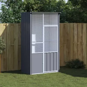 Colivie Păsări Antracit Oțel Galvanizat | Livrare Gratuită