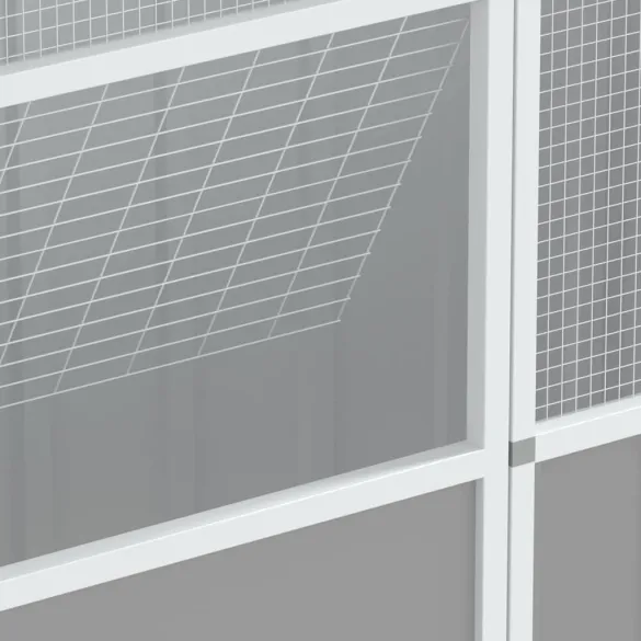 Colivie Păsări Gri Oțel Galvanizat 115x78x200 cm