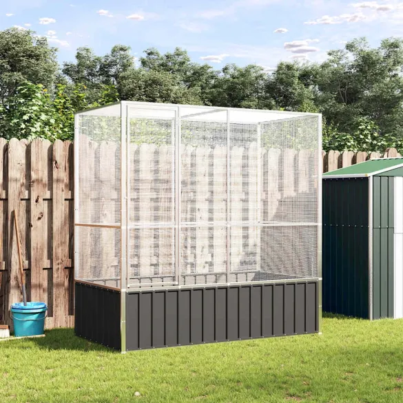 Volieră Păsări Oțel Rezistent | 210x107x212 cm | Livrare Gratuită