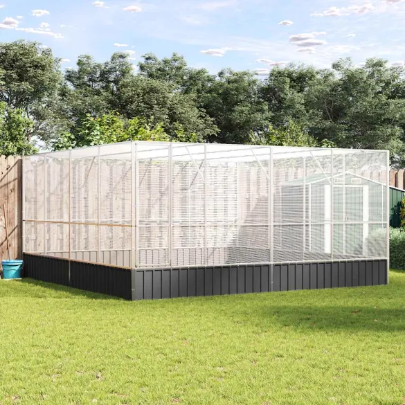 Volieră Oțel Păsări 418x414x212 cm | Livrare Gratuită