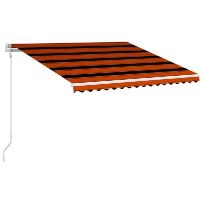 Copertină Automată Retractabilă 4x3m - Portocaliu/Maro