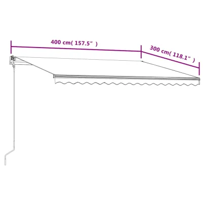 Copertină Automată Retractabilă 4x3m - Portocaliu/Maro