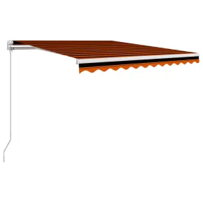 Copertină Retractabilă Manual 350x250 cm - Portocaliu/Maro 2