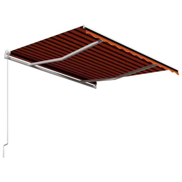Copertină Retractabilă Manual 350x250 cm - Portocaliu/Maro