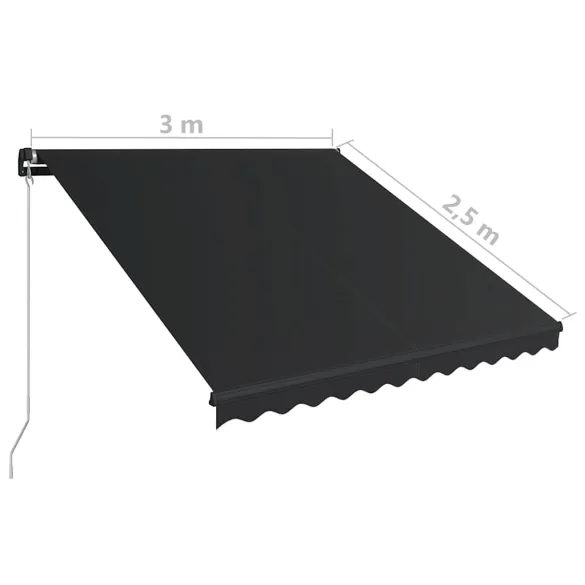Copertină Retractabilă cu LED - 300x250 cm | Livrare Gratuită