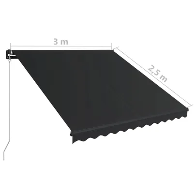 Copertină Retractabilă cu LED - 300x250 cm | Livrare Gratuită