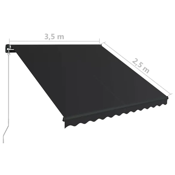 Copertină Retractabilă cu LED - 350x250 cm | Livrare Gratuită