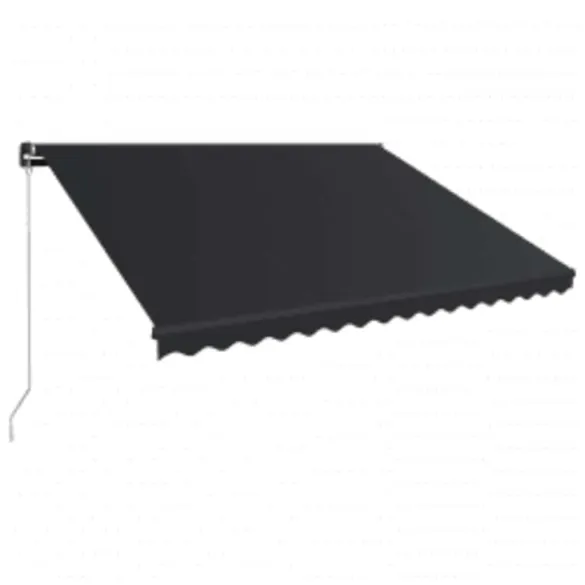 Copertină Retractabilă cu LED Solar - 450x300 cm - Antracit