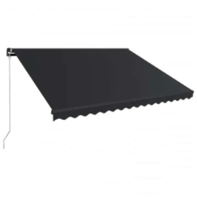 Copertină Retractabilă cu LED Solar - 450x300 cm - Antracit